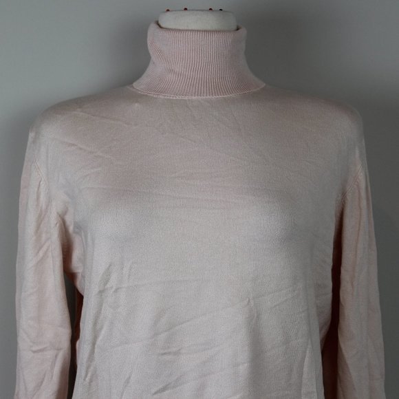 Saks Fifth Avenue Baby Pink Folio Collection Silk Sweater - Picture 2 of 6